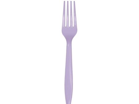 Lavender Plastic Forks 24ct Fashion