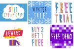 Colorful promotional banner set Hot on Sale