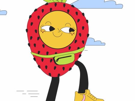 Strawberry - a character on a skateboard on Sale