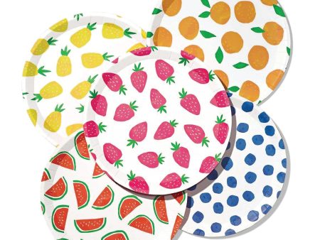 Assorted Fruit Punch Lunch Plates 10ct Fashion