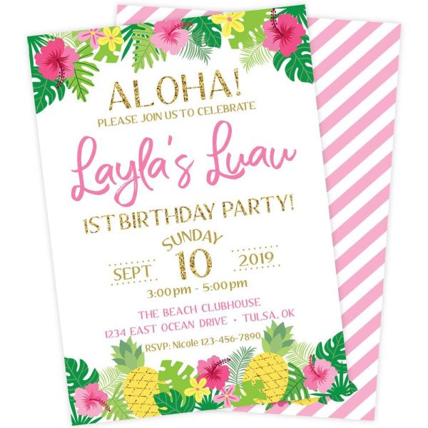 Luau Birthday Party Invitation Online Hot Sale