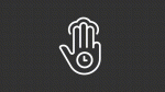 Animated hold white linear icon Online