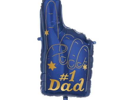 #1 Dad Blue Foam Finger Foil Balloon 34in Online Hot Sale