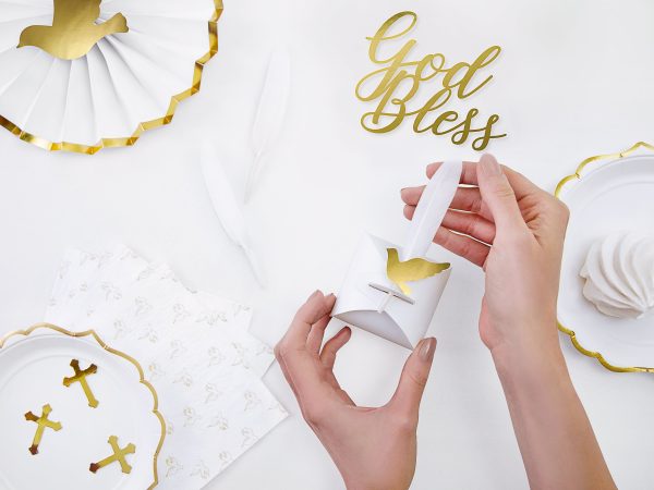 Metallic Gold God Bless Cake Topper Hot on Sale