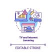 TV and internet jamming concept icon For Sale