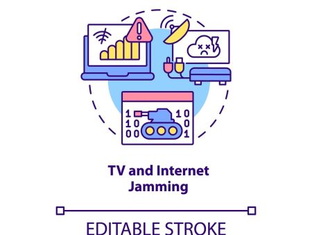 TV and internet jamming concept icon For Sale