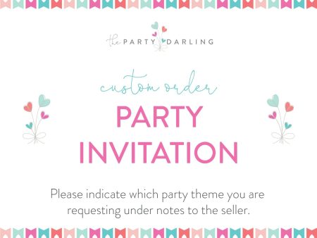 Custom Printable Birthday Invitation Supply