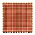 Fall Plaid Scalloped Square Lunch Plates 8ct Cheap