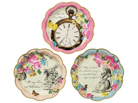 Alice in Wonderland Assorted Dessert Plates 12ct Sale