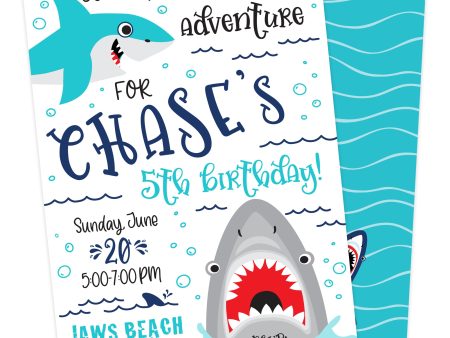 Jawsome Shark Birthday Invitation Online now