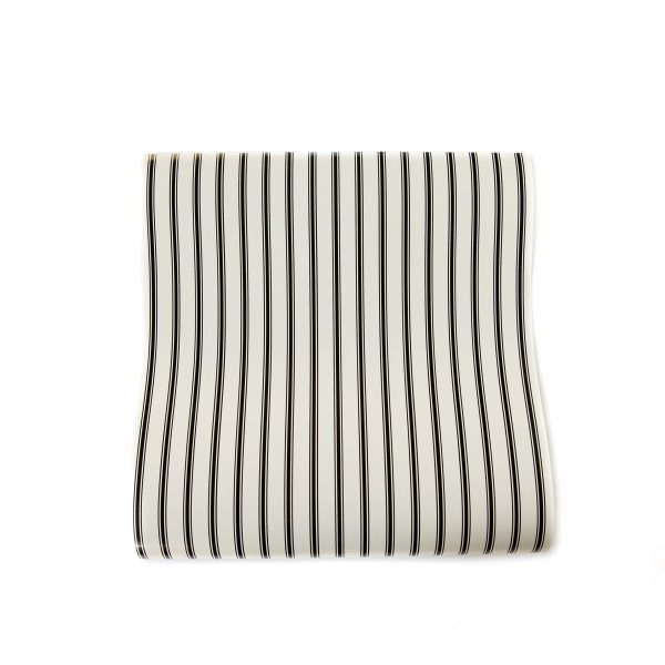 Black & Cream Stripes Paper Table Runner 10ft Online Hot Sale