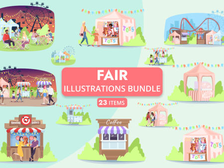 Fair illustrations bundle Cheap