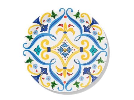 Spanish Yellow & Blue Paper Dessert Plates 10ct For Cheap