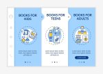 Online library categories onboarding vector template bundle Online Hot Sale