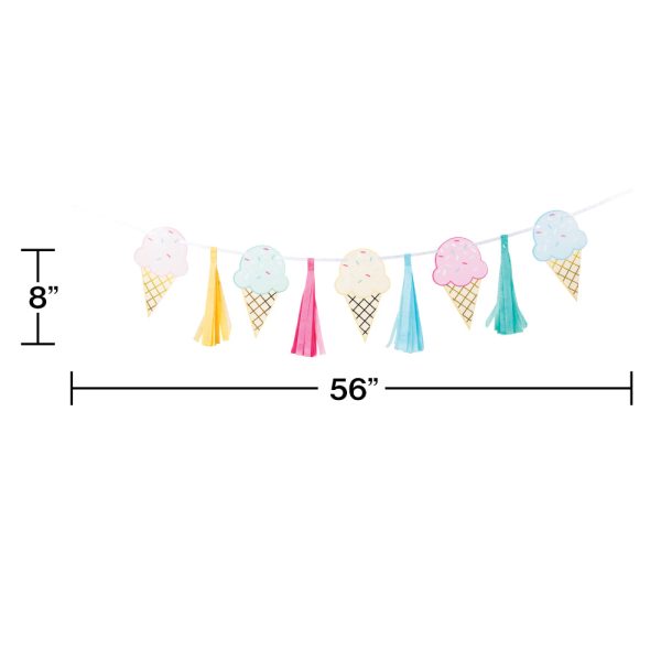 Ice Cream Tassel Banner 6.4ft Discount