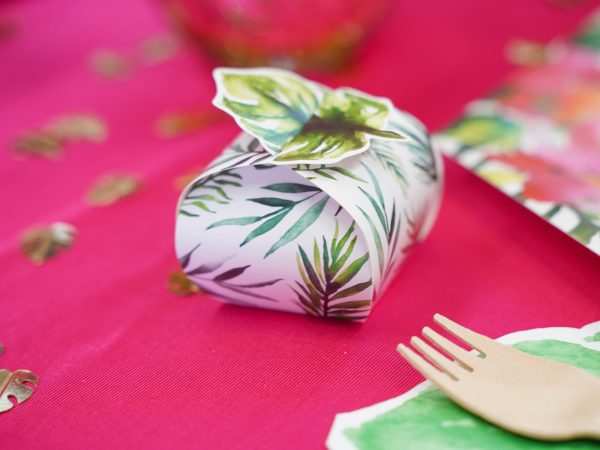 Mini Tropical Palm Leaf Favor Boxes 10ct Cheap