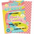 Two Groovy Birthday Party Invitation For Cheap