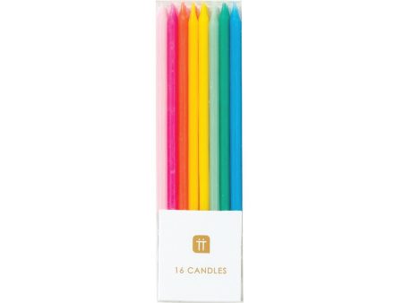 Tall Rainbow Birthday Candles For Discount