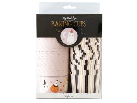 Pink Halloween Ghoul Gang Baking Cups 50ct Sale