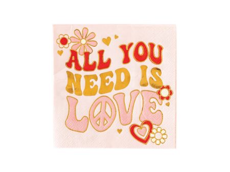 All You Need Is Love Dessert Napkins 18ct Cheap