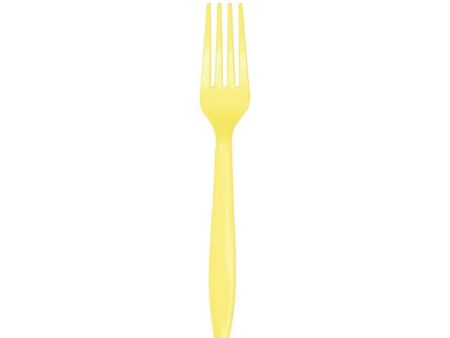 Mimosa Yellow Plastic Forks 24ct Online Sale