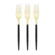 Black & Gold Plastic Forks 32ct Online now