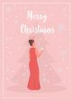 Christmas time greeting card flat vector template bundle Online Sale