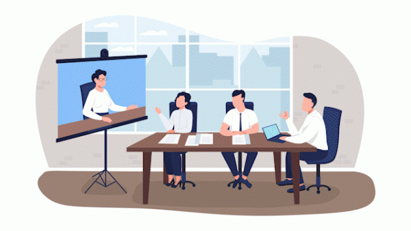 Animated conference isolated scene For Discount