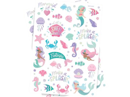 Mermaid Party Temporary Tattoo Sheets 2ct Online Hot Sale