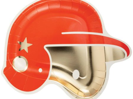 Baseball Helmet Lunch Plates 8ct Online