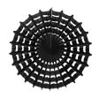 Black Spiderweb Paper Tissue Fan 27in Fashion