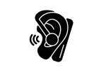 Different types of headphones black glyph icons set Online