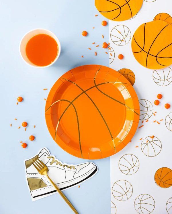 Basketball Lunch Plates 8ct Supply