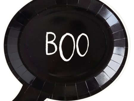 Black Boo Halloween Lunch Plates 8ct Online Hot Sale