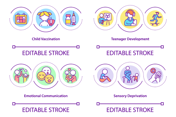 Child Behavior Development Icon Bundle For Cheap