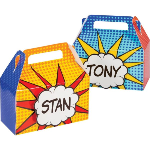 Superhero Comic Favor Boxes 4ct on Sale