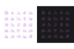 Parent and child interaction gradient icons set for dark and light mode For Cheap