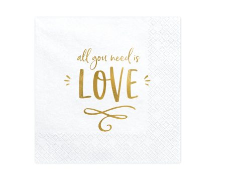 All You Need is Love Napkins 20ct Hot on Sale