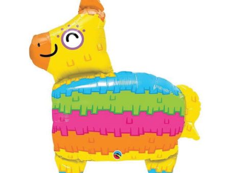 Rainbow Piñata Shape Foil Balloon 34  Supply