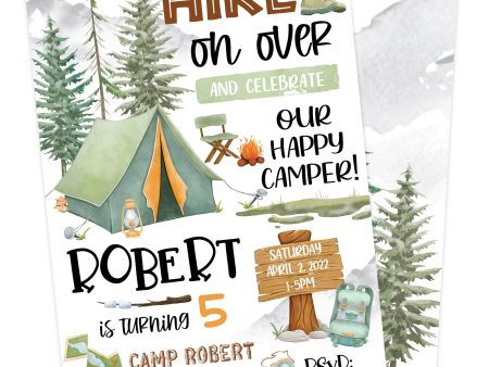 Happy Camper Birthday Party Invitation Online