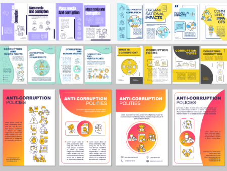 Anti corruption activitties brochure templates bundle For Cheap