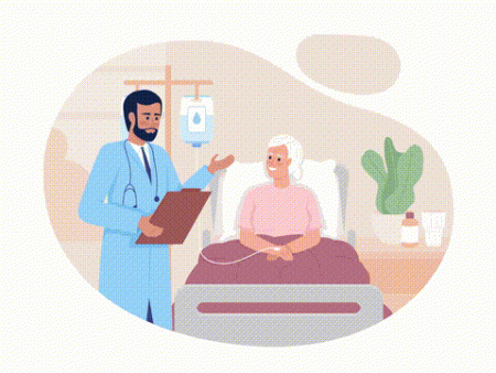 Animated isolated senior care unit For Discount