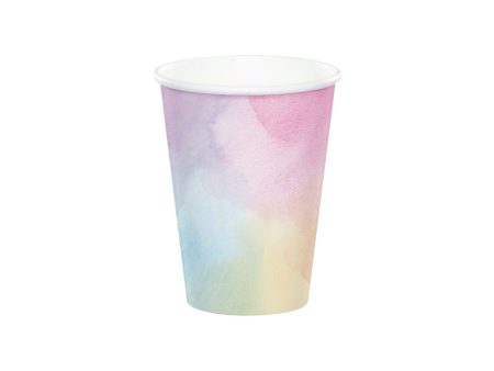 Rainbow Watercolor Paper Cups 8ct Online Sale