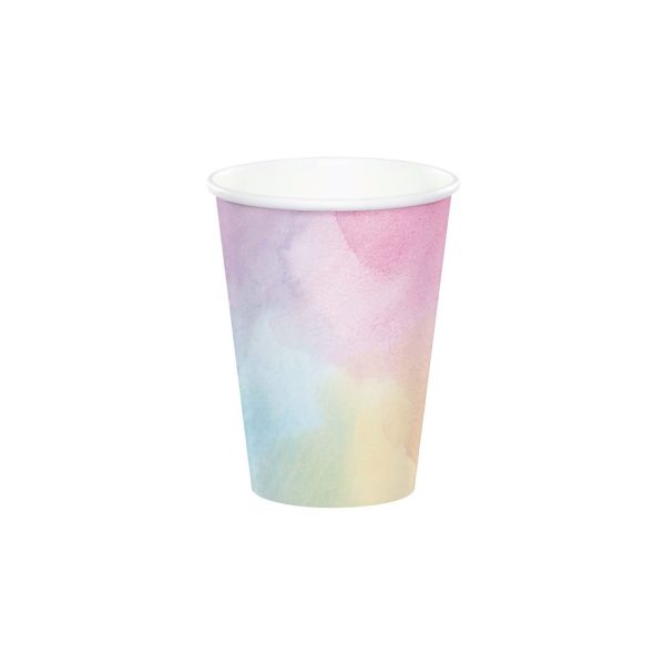 Rainbow Watercolor Paper Cups 8ct Online Sale