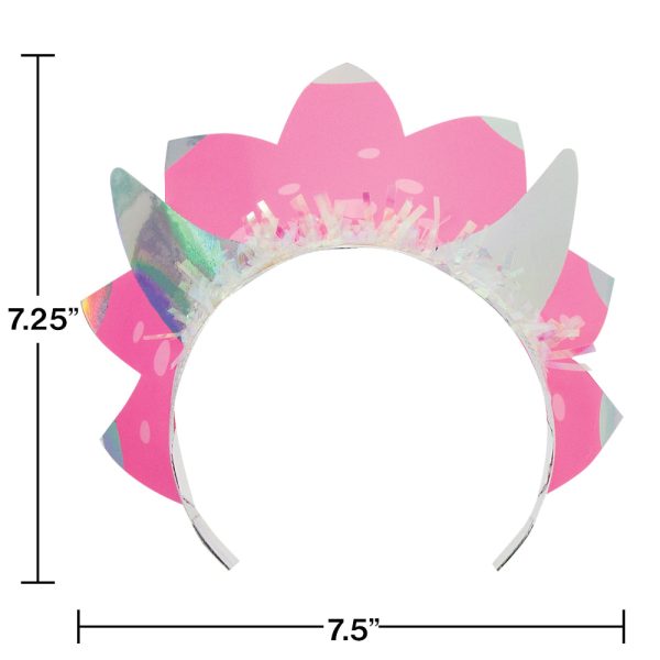 Girl Dinosaur Party Tiaras 8ct Supply