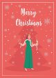 Christmas time greeting card flat vector template bundle Online Sale