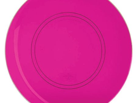 Transparent Hot Pink & Gold Rim Plastic Dinner Plates 10ct Online