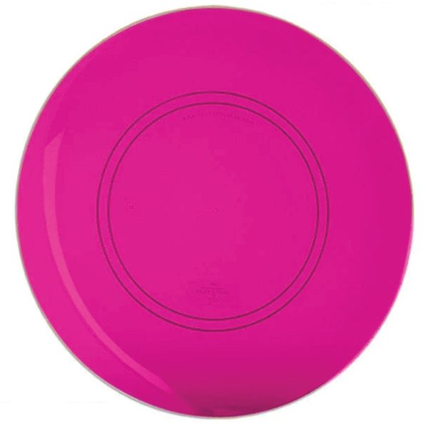 Transparent Hot Pink & Gold Rim Plastic Dinner Plates 10ct Online