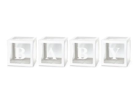 White Pop-Up Baby Block Decorations For Discount