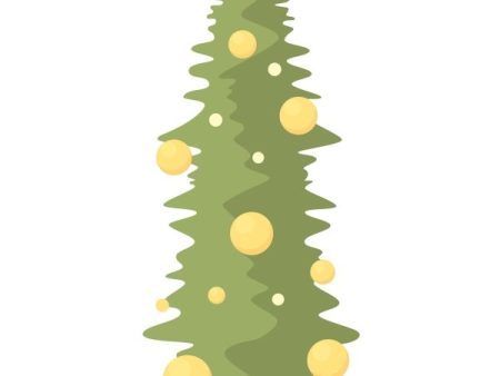 Extraordinary christmas tree semi flat color vector object Online now